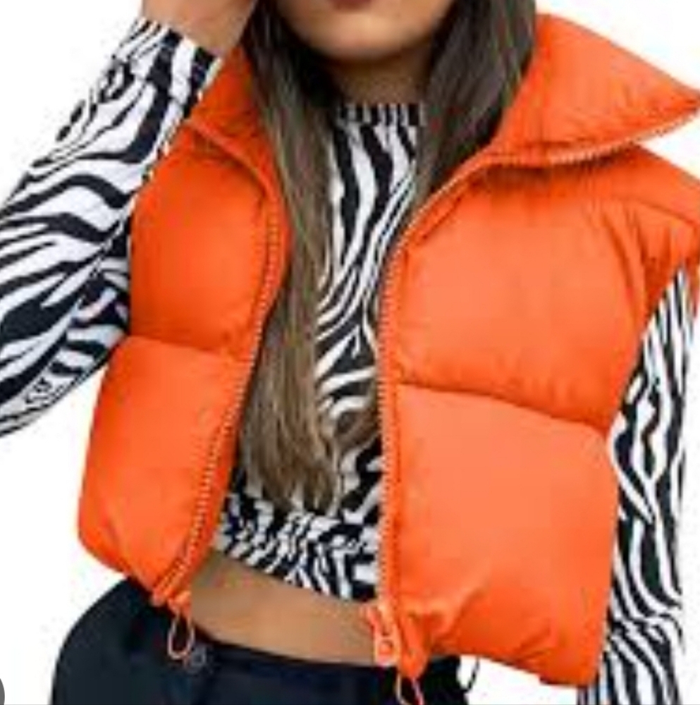 New Crop Vest Puffer Orange M